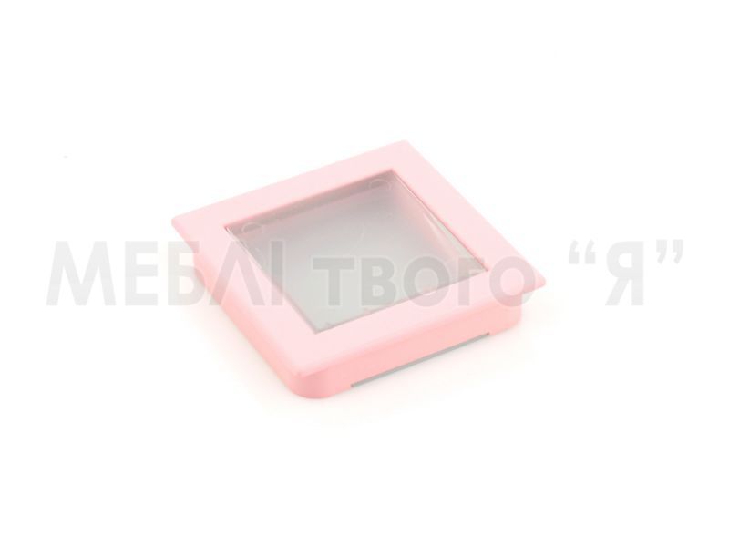 Мебельная ручка Poliplast РП-23 Розовый светлый матовый/Прозрачный