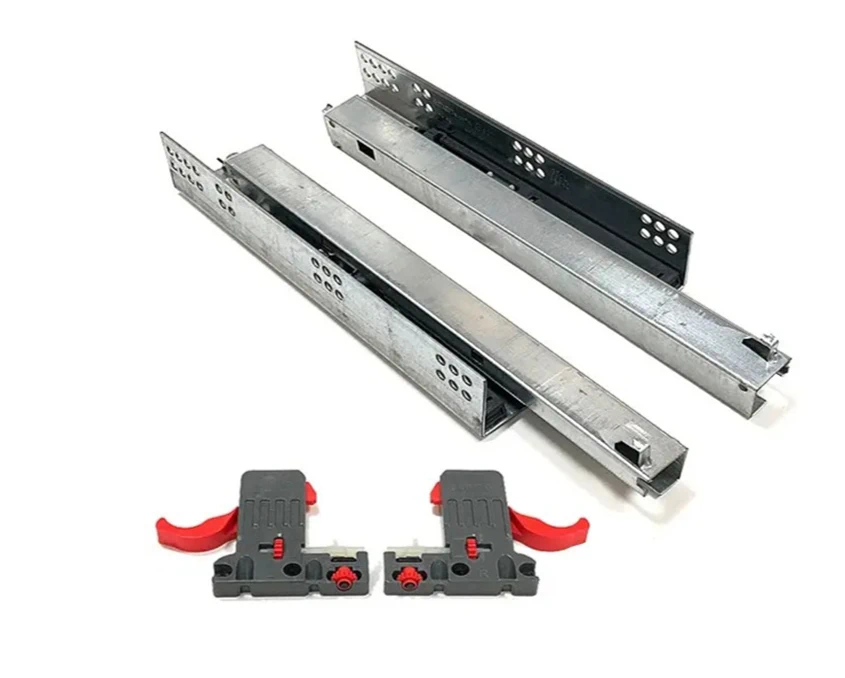 Напрямні Samet SmartSlide прихованого монтажу Soft-Close з синхрон 127240233 L-350мм Сірий