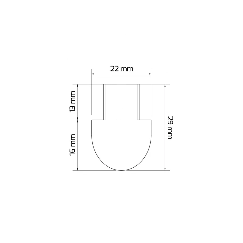 Заглушка для врезного профиля LED Design Light Черная - 2