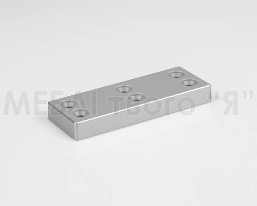 Ножка мебельная пластиковая Poliplast НП-2 Н-10мм Серебряная