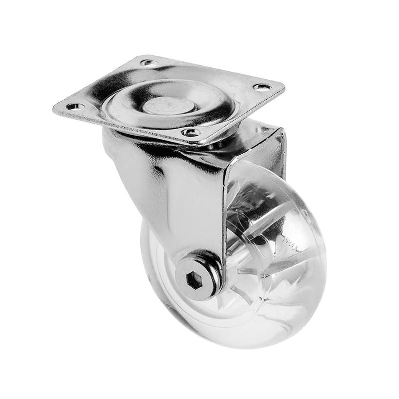 Ролик мебельный GTV SHIFT KM-B050MM-30 D-50мм Прозрачный коричневый