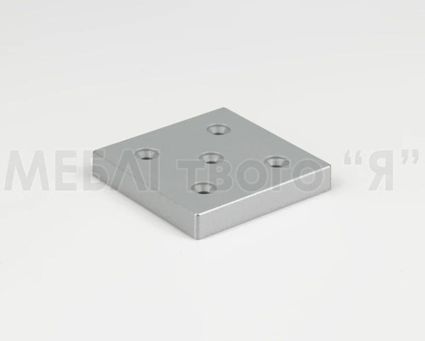 Ножка мебельная пластиковая Poliplast НП-6 Н-10мм Алюминий