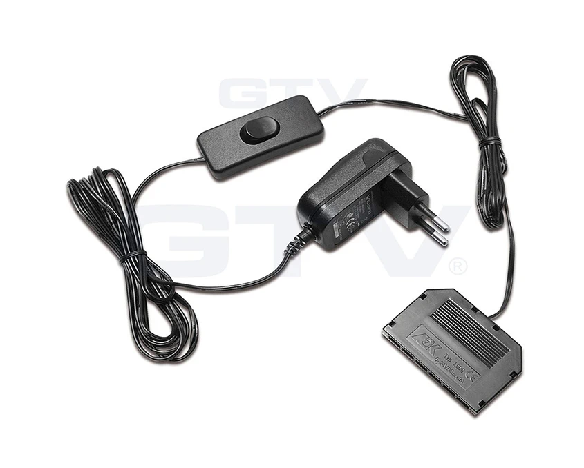 Блок питания GTV для LED ленты + Дистрибьютор LD-ZWND6W-10 Черный