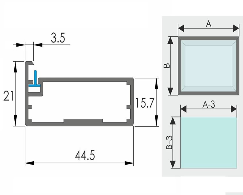 Профиль алюминиевый Выбор рамочный М21 L= 5950 мм Белый - 2