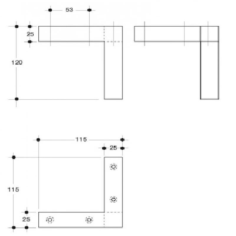 Ніжка меблева пластикова Poliplast НП-9 Н-120мм Чорна - 2