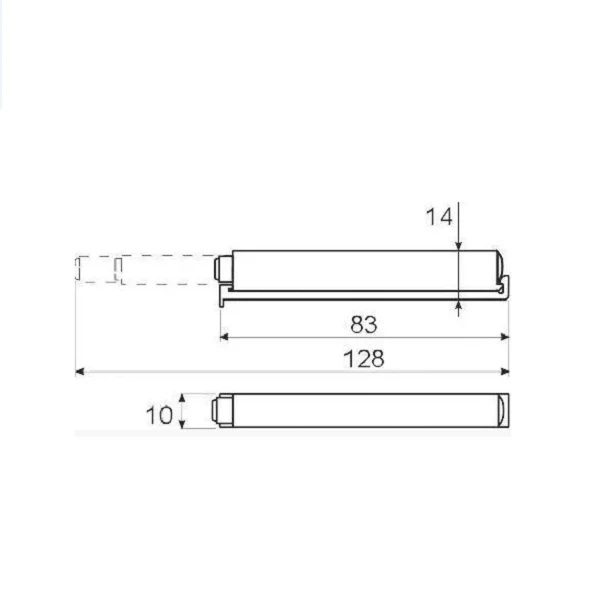 Виштовхувач для фасаду GTV з магнітним закінченням  AM-PL-DL-MAG Сірий - 2
