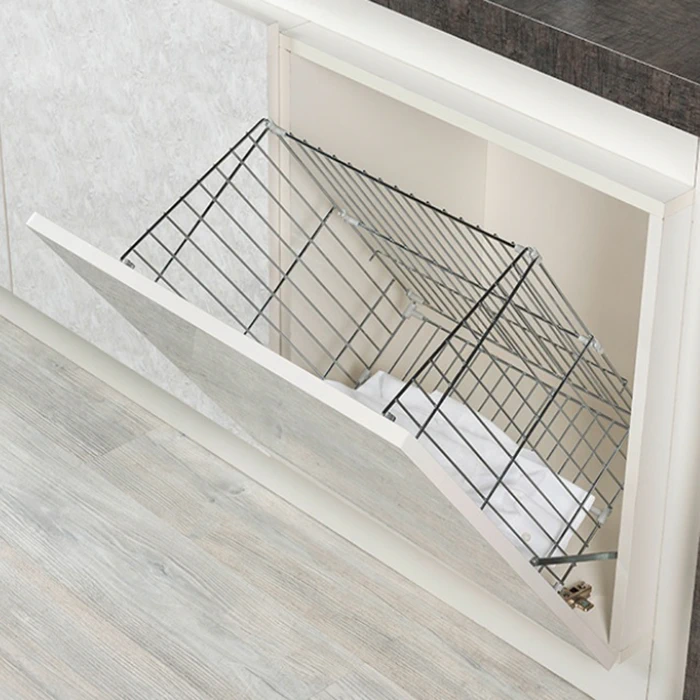 Корзина для білизни збірна Starax 300 мм Хром - 2