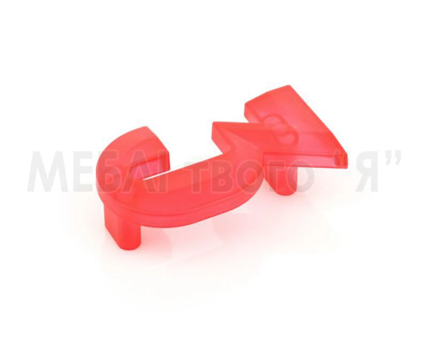 Меблева ручка Poliplast РП-3 Червоний прозорий