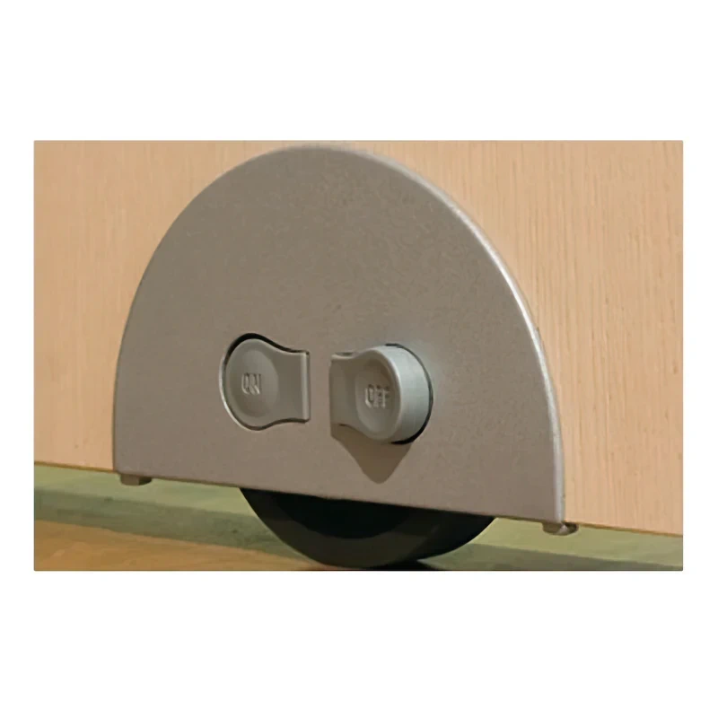 Ролик меблевий врізний OgTM ON/OFF ZAMA 1,1 D-60мм під плиту 18мм Алюміній/Сірий - 2