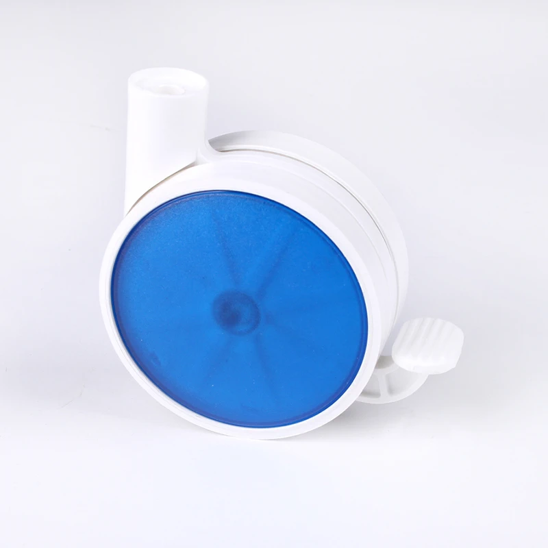 Ролик меблевий OgTM DISKY 2 NYLON 8.1 D-80мм Блакитний/Білий