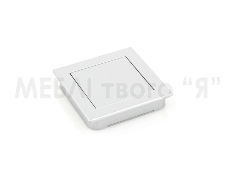 Меблева ручка Poliplast РП-23 Алюміній/Прозорий