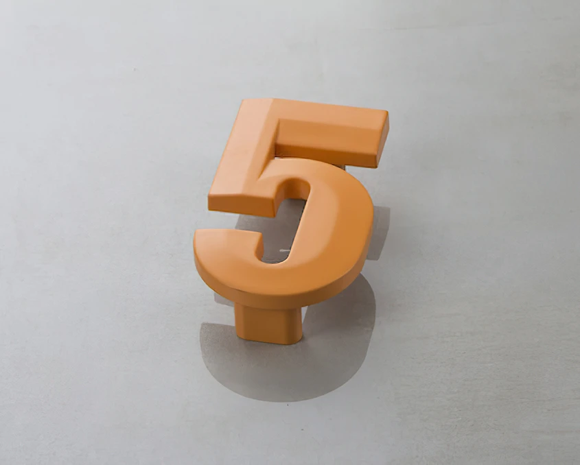 Мебельная ручка Poliplast РП-5 Оранжевый глянец