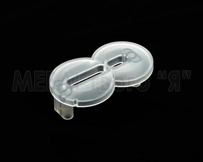 Меблева ручка Poliplast РП-8 Білий прозорий