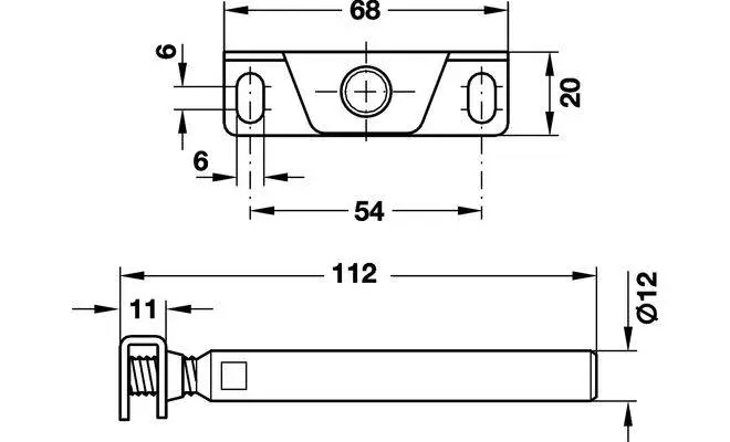 Полицетримач Hafele  прихований - 2