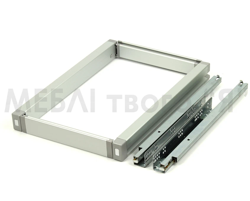 Рамка с регулировкой телескопическая полного выдвижения с дотяжкой Vibo Elite AT83/97SMAL Серая - 2