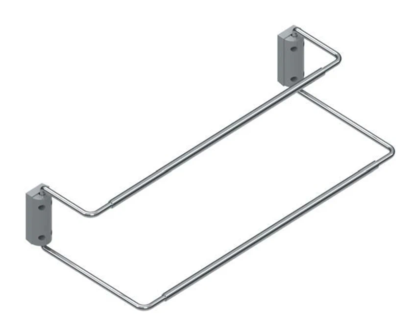 Полка для обуви двустороннее крепление Starax 420-700мм Хром