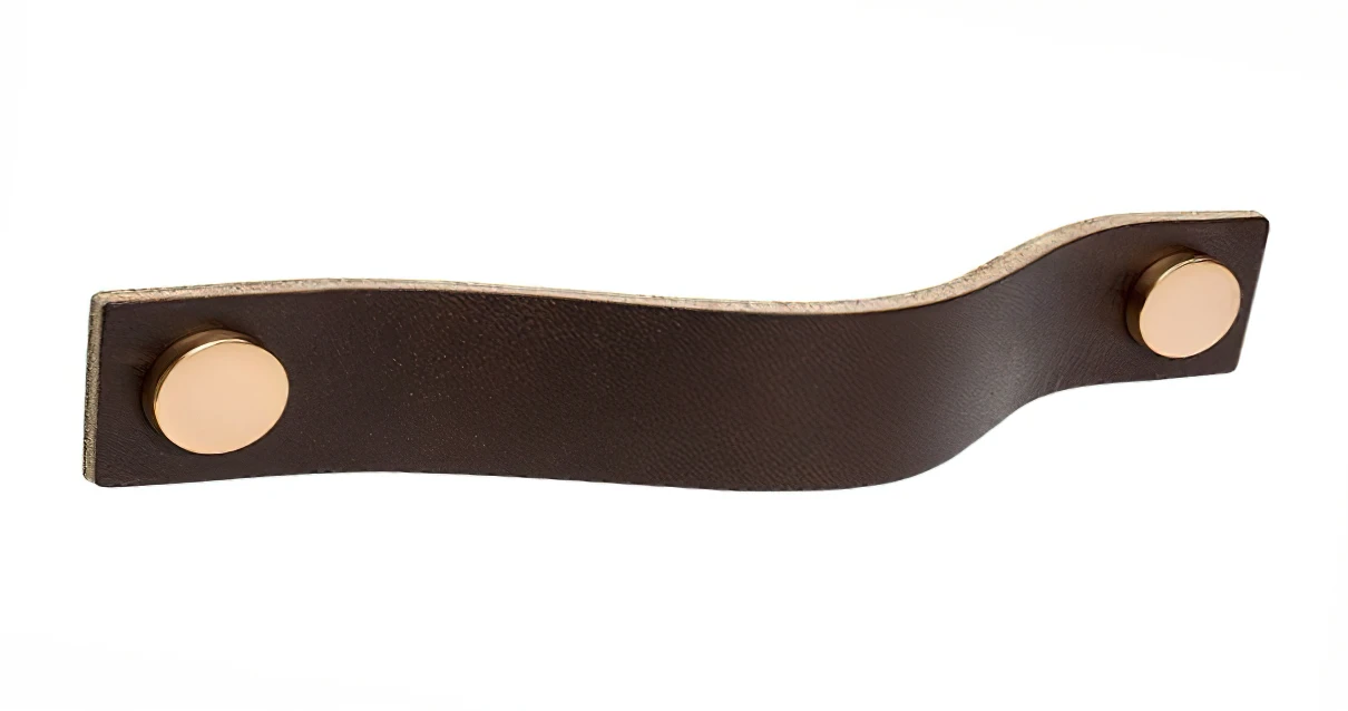 Мебельная ручка Beslag Design из натуральной кожи 333172-11 Коричневый/Медь
