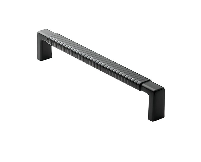 Мебельная ручка металлическая Beslag Design RATTAN 352011-11 Черная матовая