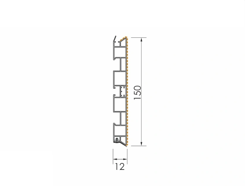 Цоколь Scilm алюминиевый гладкий H-150 мм Алюминий - 2