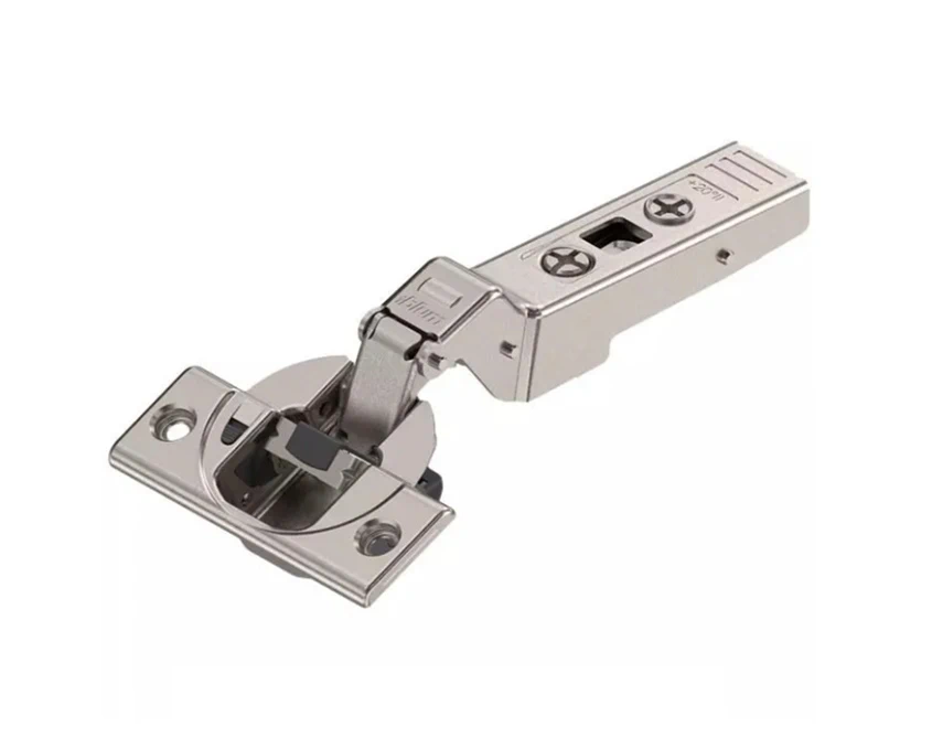 Петля Blum угловая для ДСП +20⁰ накладная с встроенным Blumotion 79B9555 MB20+ V50 NI Никель