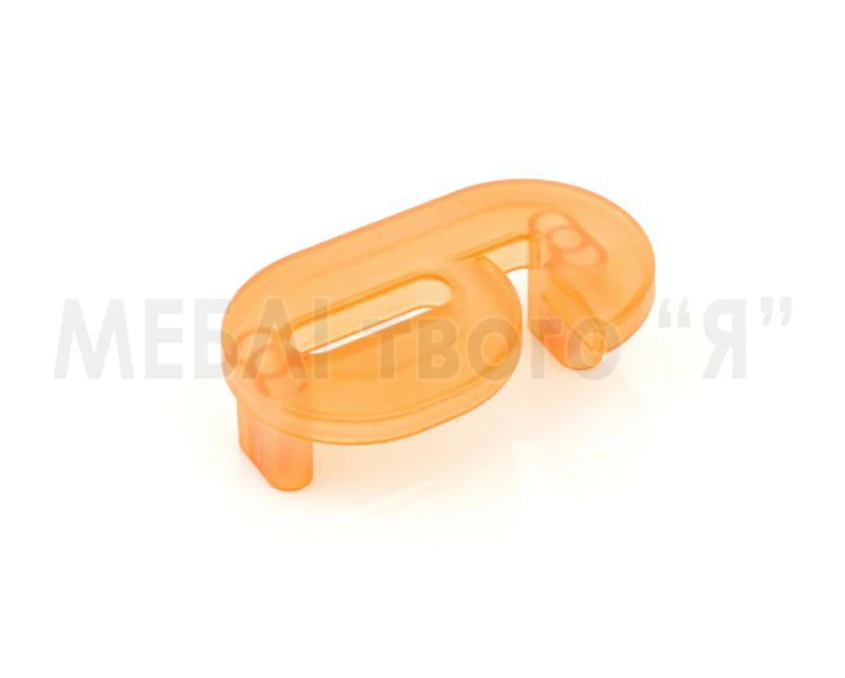 Меблева ручка Poliplast РП-6 Помаранчевий прозорий