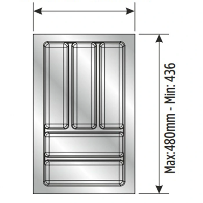 Лоток для столовых принадлежностей Mesan TRAYBOND 105-83-07-309 292 мм Антрацит - 2