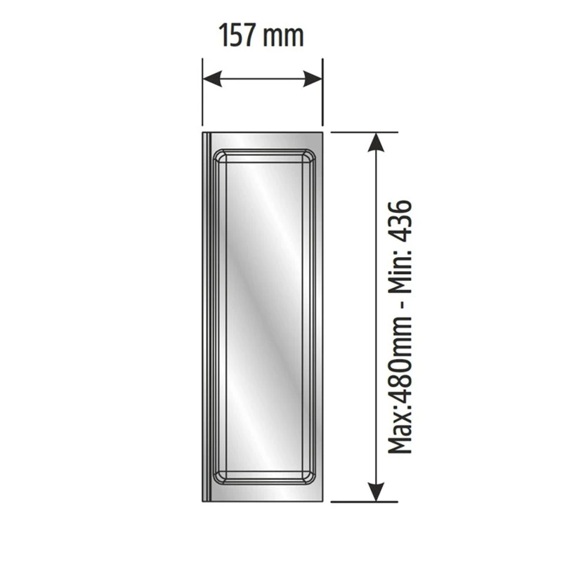 Лоток для столовых принадлежностей одинарный Mesan TRAYBOND 105-83-04-302 157 мм Белый - 2