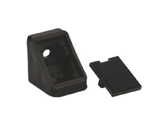 Крепежный уголок УКР пластиковый одинарный Черный