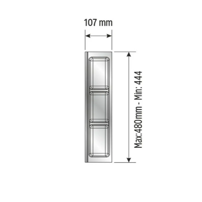 Лоток для столовых принадлежностей тройной Mesan TRAYBOND 105-83-03-302 107 мм Белый - 2