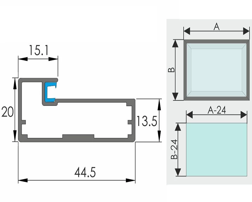 Профиль алюминиевый Выбор рамочный  М4 L=5950мм Золото полированное L=5,95м - 2