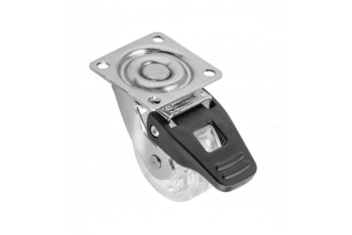Ролик меблевий зі стопором GTV SHIFT KM-BH50MM-00 D-50мм Прозорий - 2