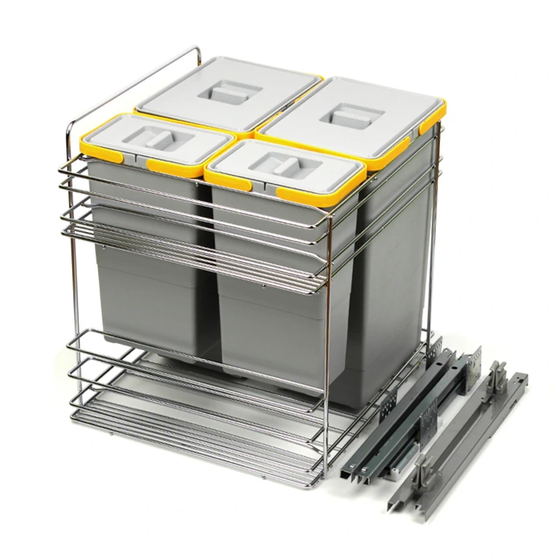 Система сортування відходів з дотягувачем Vibo Kombi easy PKBGME604MG 600 мм