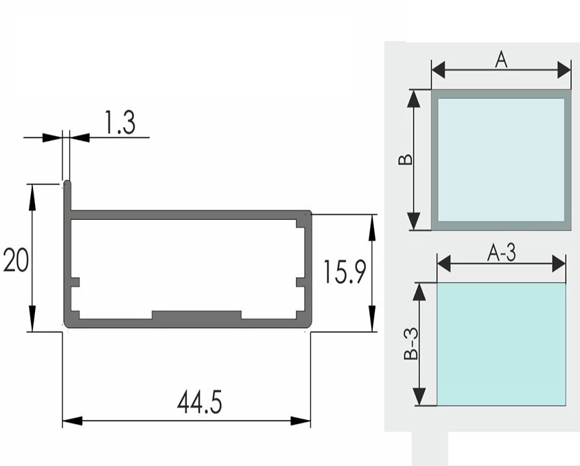 Профиль алюминиевый Выбор рамочный М11 5950мм Черный BRUSH - 2