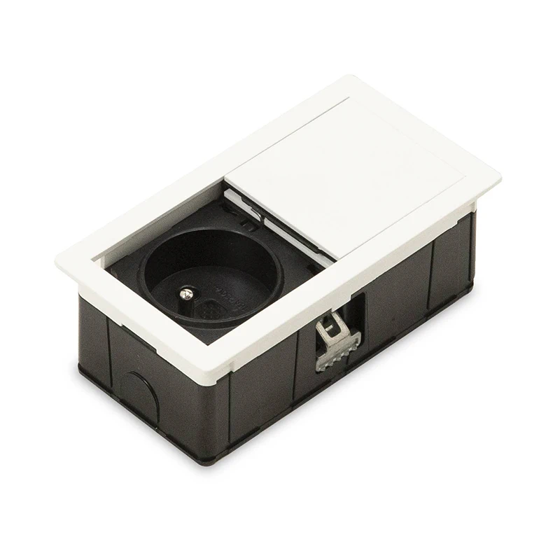 Блок розеток со скользящей крышкой ASA Versahit Mono 060.25F.00006 Белый RAL 9010