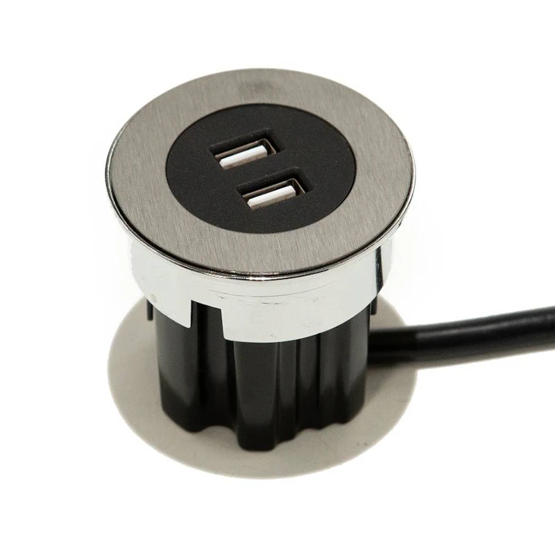 Зарядний пристрій з USB-роз'ємом ASA Versadot 060.30Y.00004 2USB Нержавіюча сталь