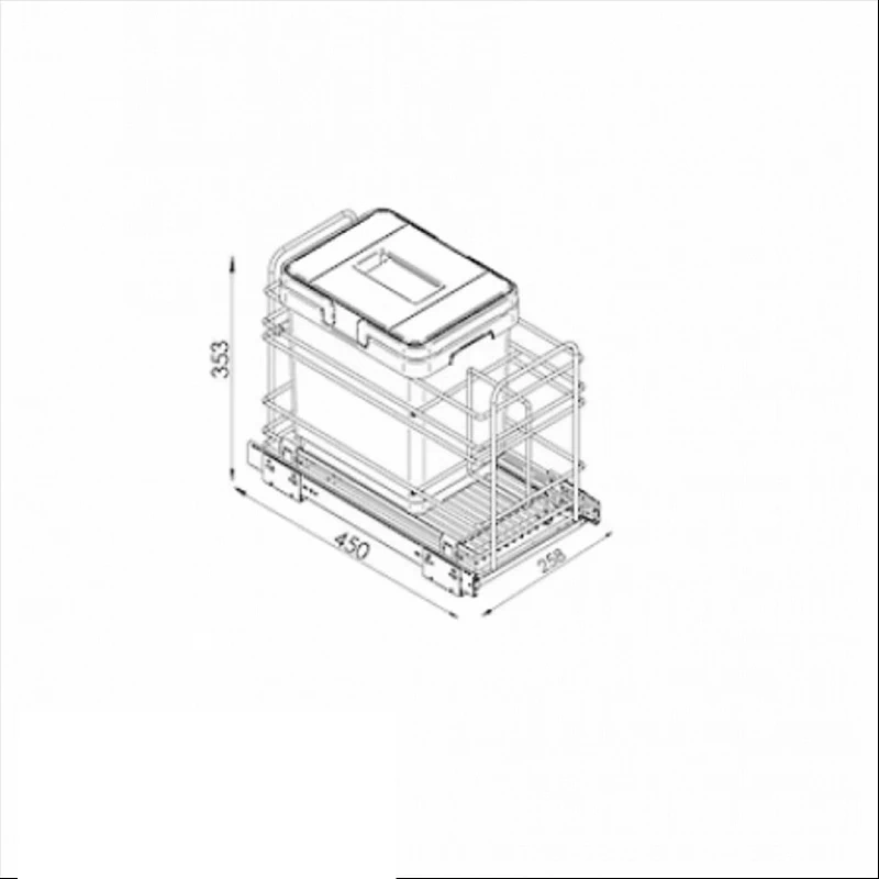 Відро для сміття Vibo PETGS301MG 300 мм - 2