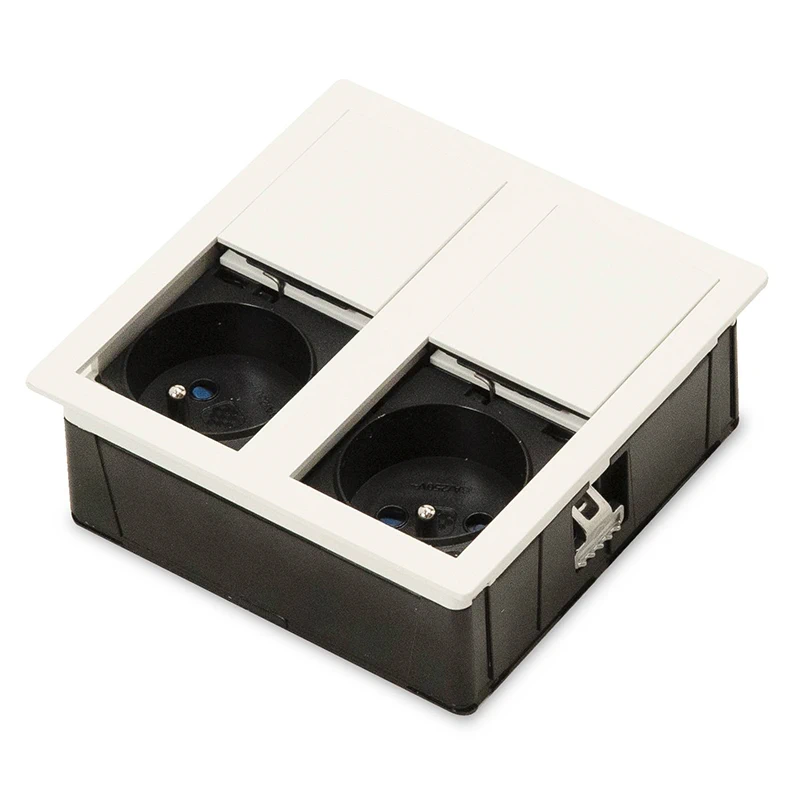 Блок розеток з ковзаючою кришкою ASA Versahit 2 060.15F.00008 Білий RAL 9003