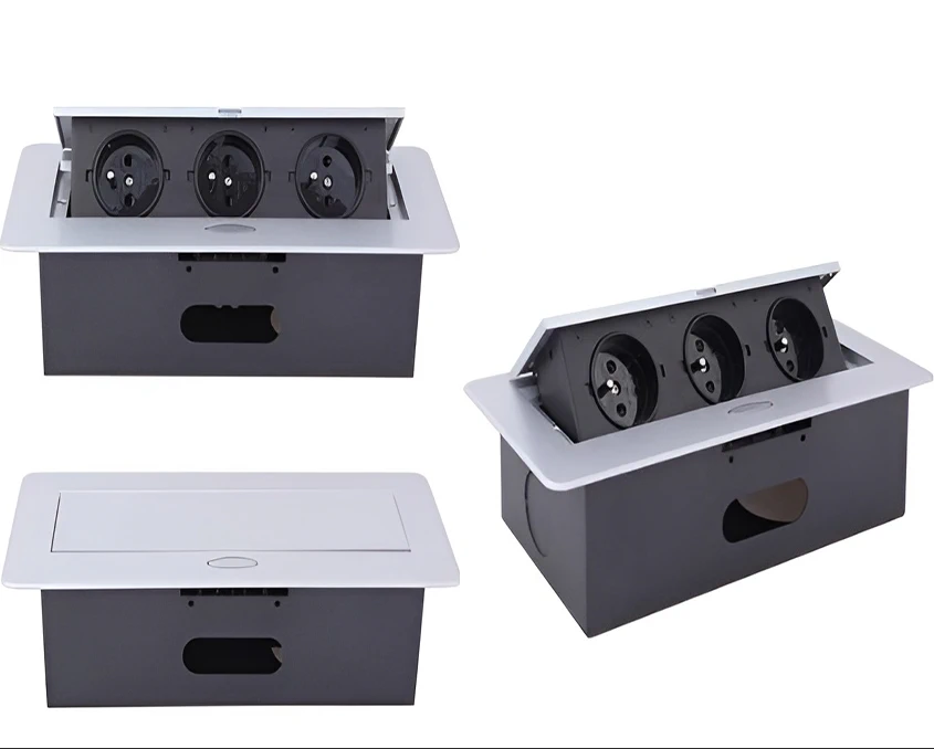 Удлинитель KOMB-ALU-FR-M01 French 3 розетки Алюминий