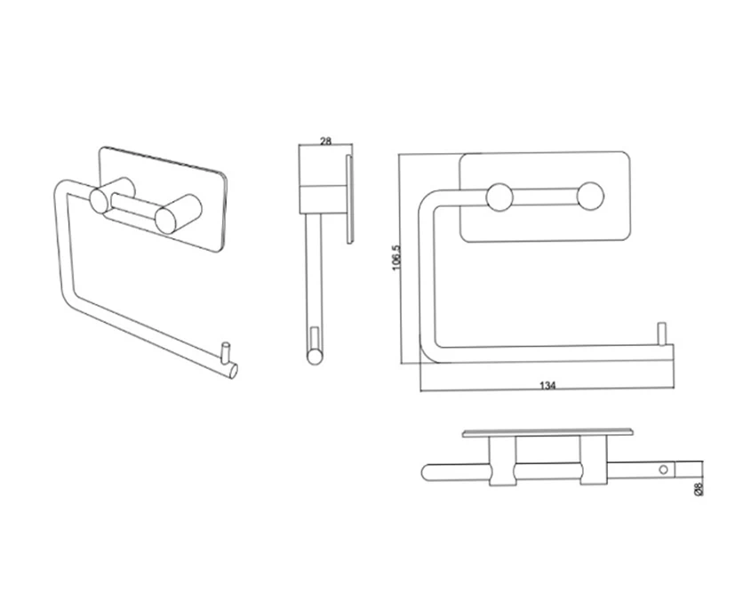 Держатель туалетной бумаги BD BASE 200 60604-21 Нержавеющая сталь - 2
