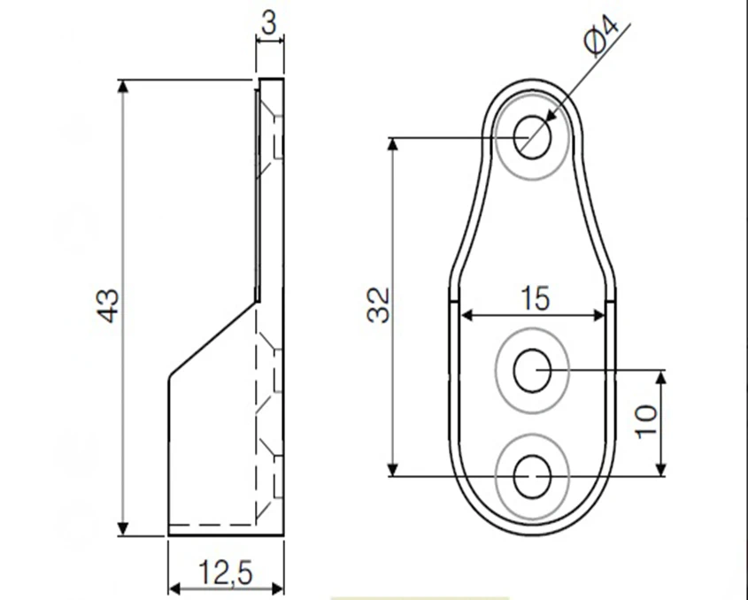 Штанготримач Mesan 105-51-04-402 15х30мм Нікель - 2