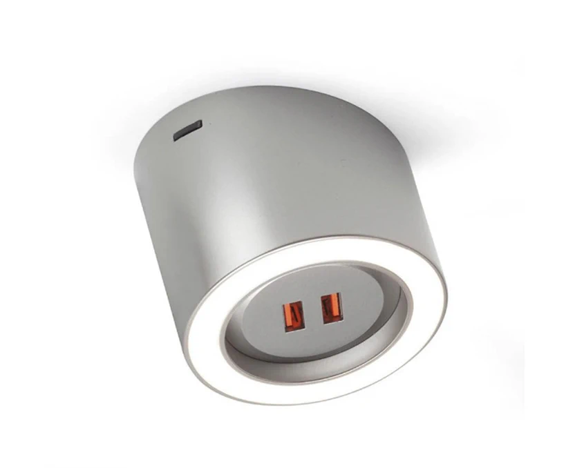 Светильник Beslag Design LED-SPOT UNIKA 2хUSB 972787 Нержавеющая сталь