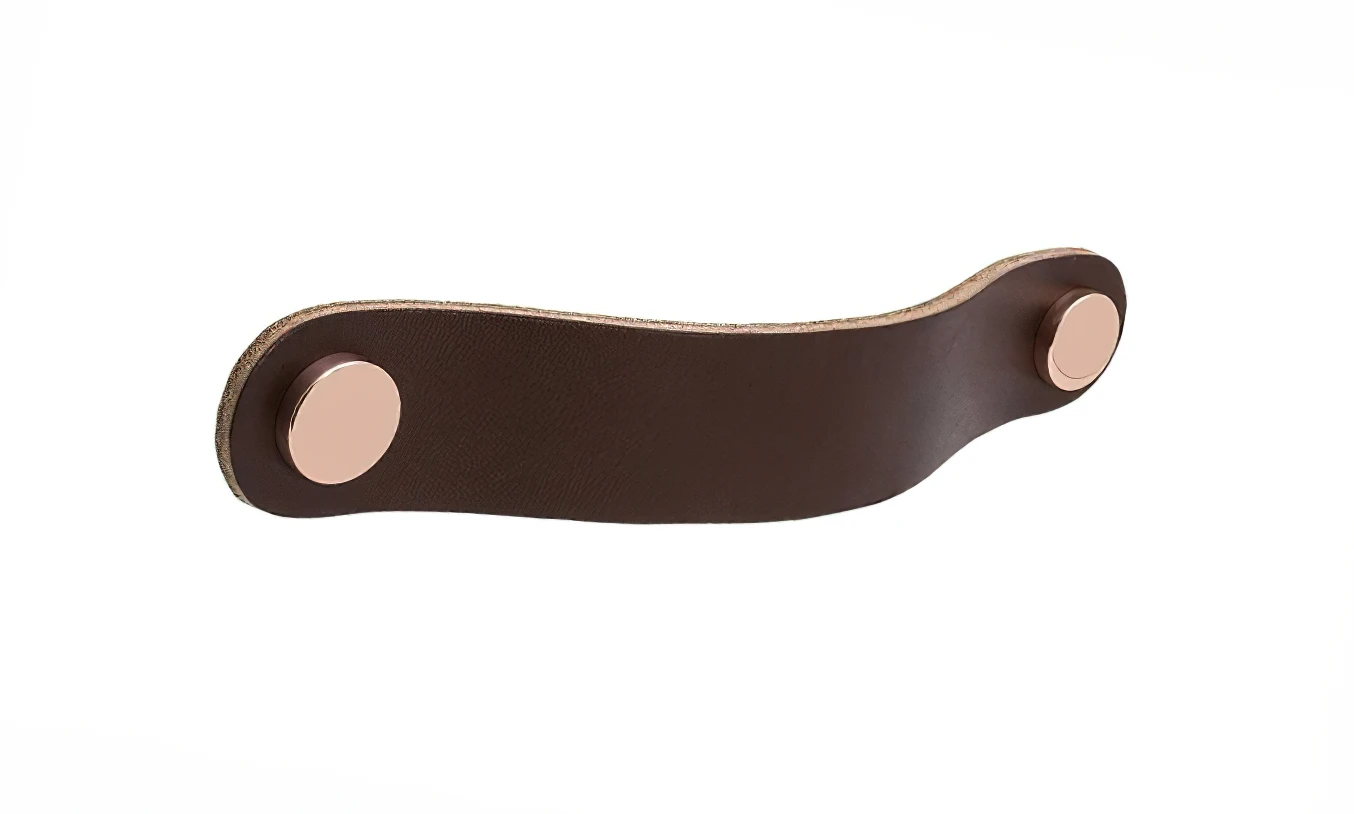 Мебельная ручка Beslag Design из натуральной кожи 333272-11 Коричневый/Медь