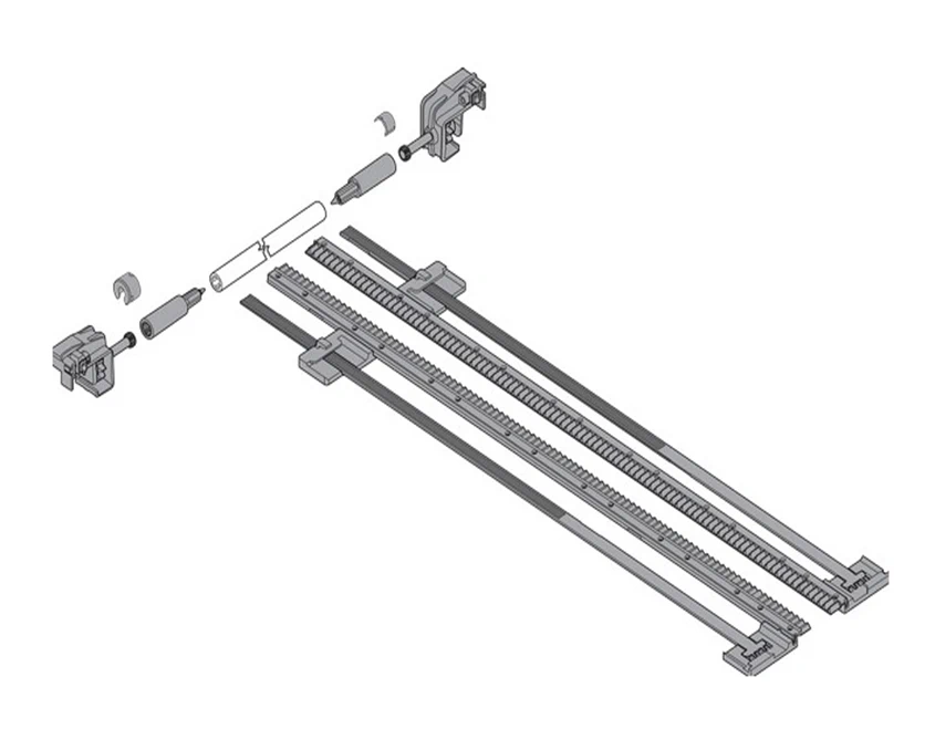 Боковой стабилизатор Blum для TANDEM полного выдвижения ZST.600TV SE-ST14 V1R737 Темно-серый