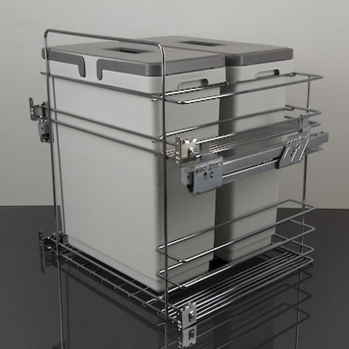 Система сортування відходів з дотягувачем Vibo Kombi easy PKBGME602MG 600 мм