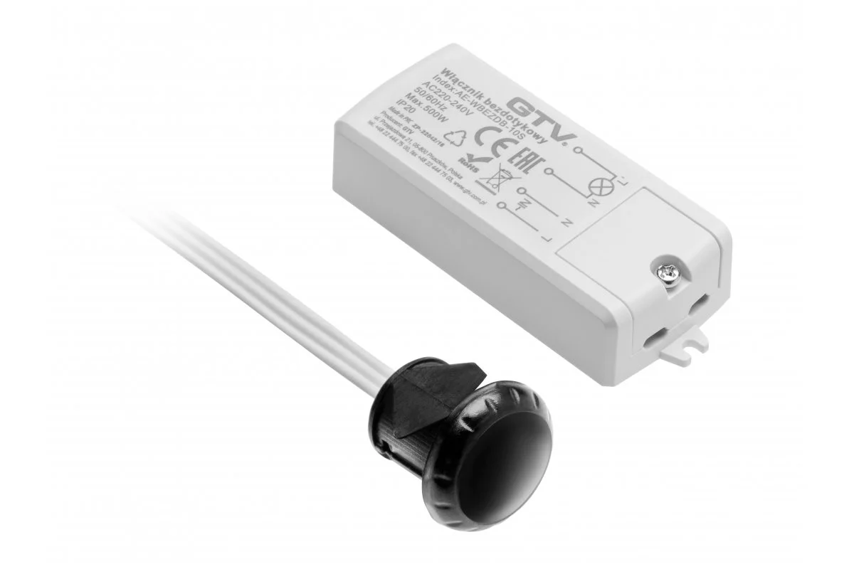 Безконтактний вимикач для шаф GTV AE-WBEZDB-10S Чорний