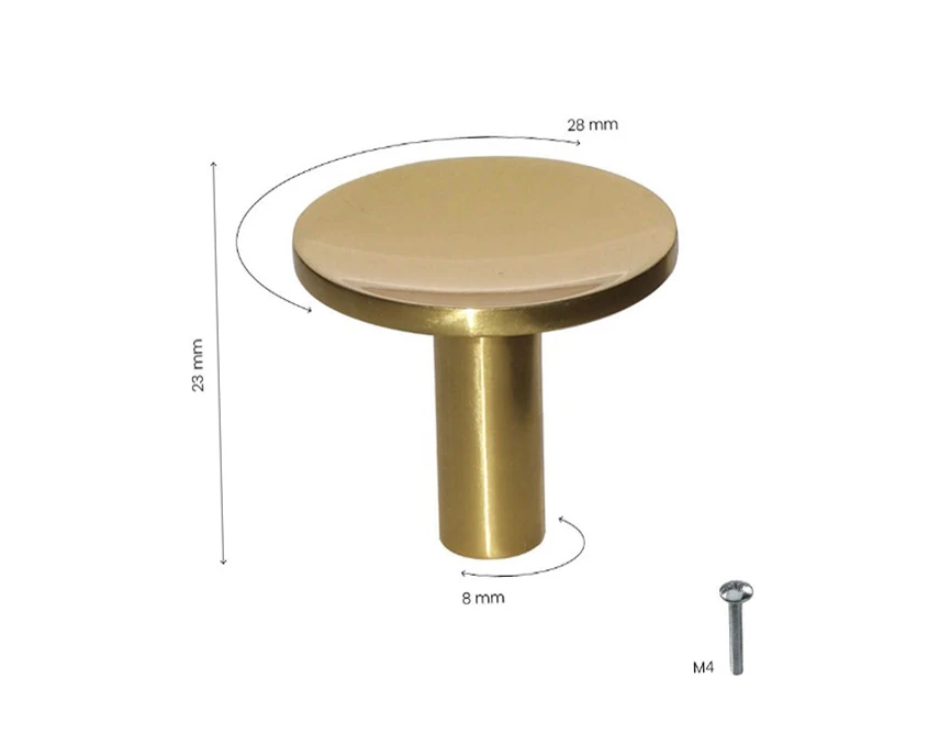 Меблева ручка металева Beslag Design STURE 339381-11 Латунь - 2