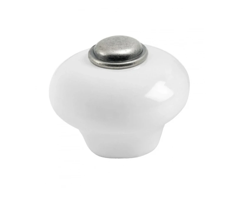 Меблева ручка Beslag Design 409  391111-11 Олово/Порцеляна