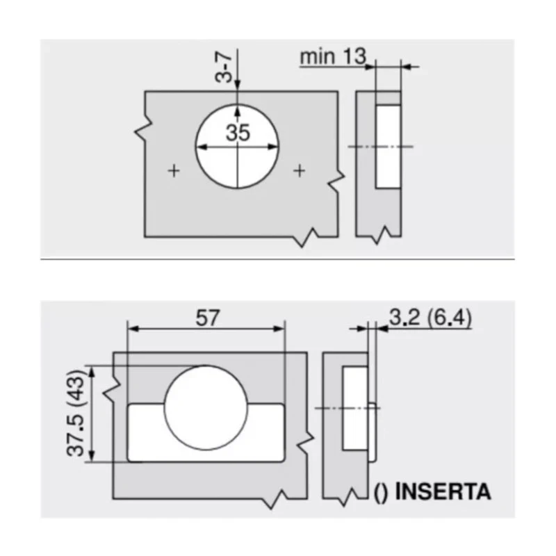Завіса Blum накладна без Blumotion 110⁰ 70T3550,TLMB V50 NI Нікель - 2