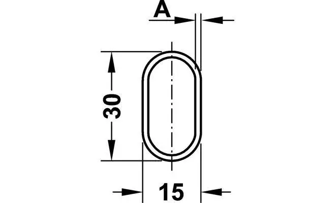 Штанга гардеробна OVA Hafele 30х15 2500мм // не приїхала - 2