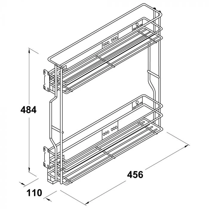 Карго Reis Mini Variant Multi двухуровневое боковое левое с дотягом 150 мм